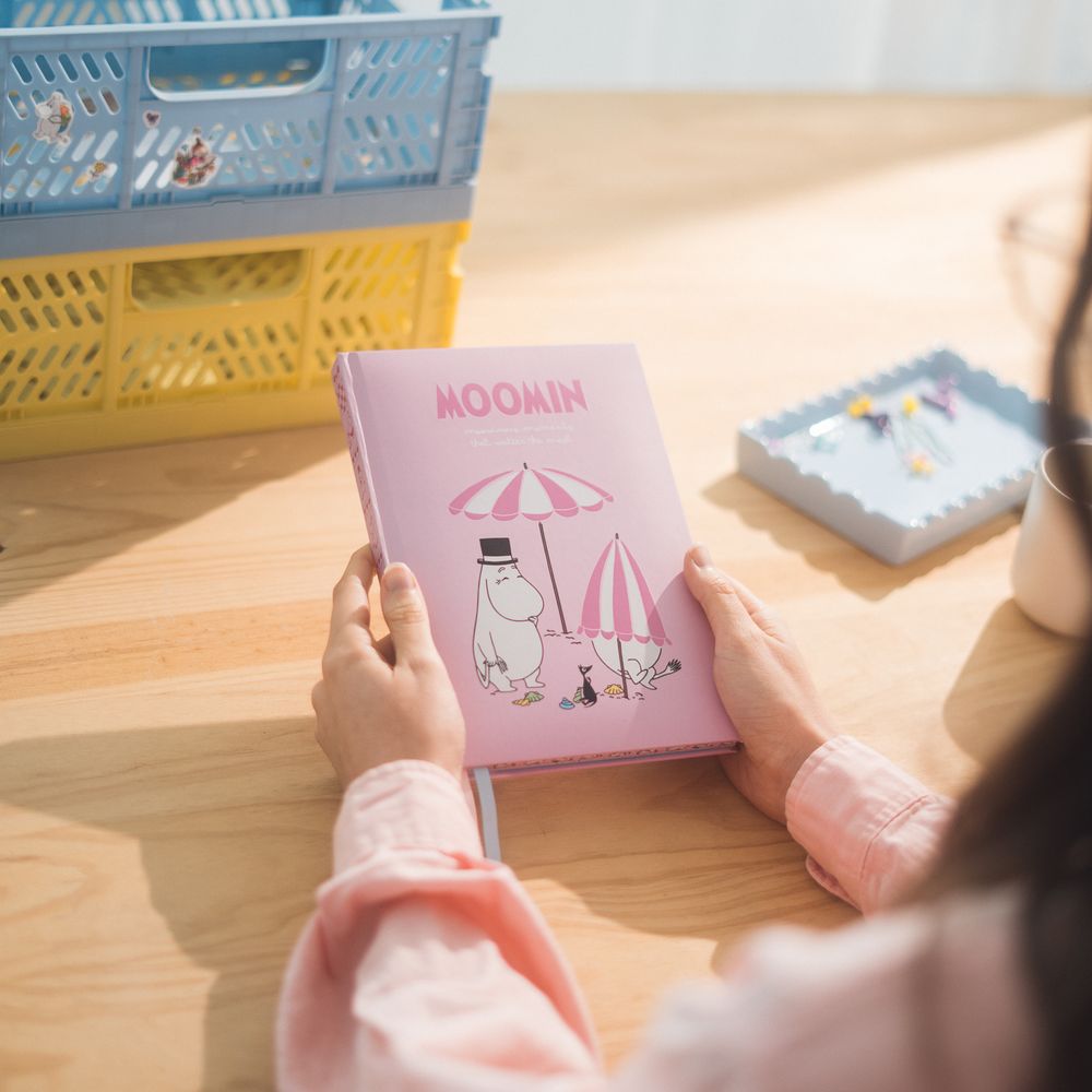 Moomin Beach Notebook A5 Pink - The Official Moomin Shop