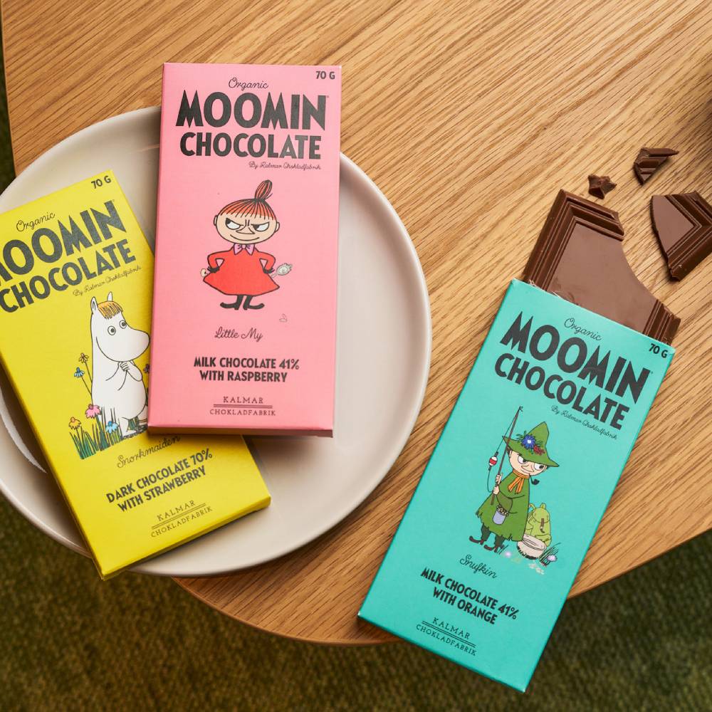Chocolate Strawberry, Raspberry &amp; Orange 3-set - Kalmar Chokladfabric - The Official Moomin Shop