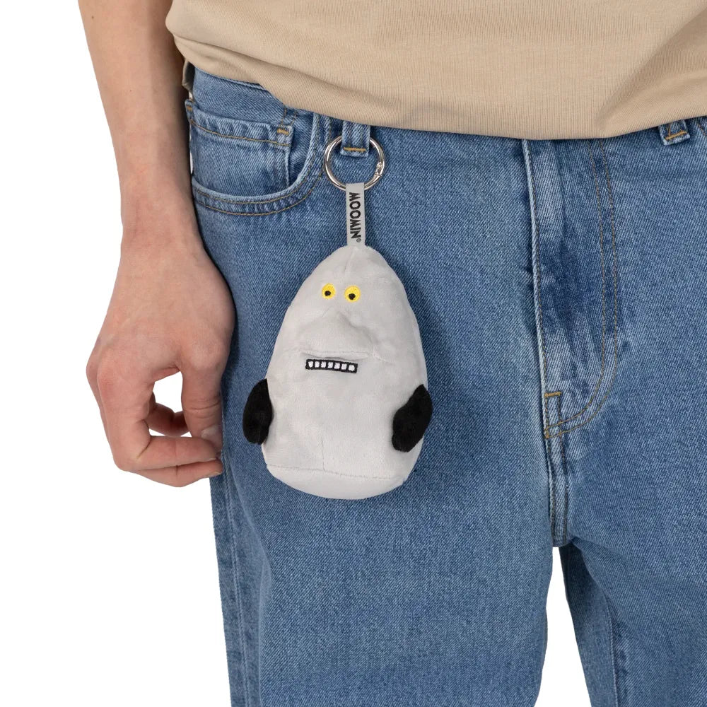 The Groke Plushie Key Ring Grey - The Official Moomin Shop