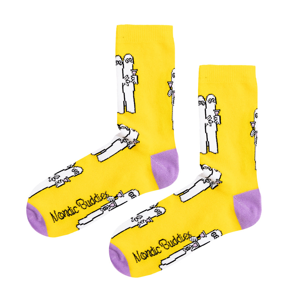 Hattifatteners Classic Socks 36-42 Yellow - The Official Moomin Shop
