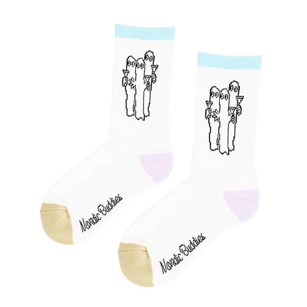 Hattifatteners Retro Socks 36-42 White - The Official Moomin Shop