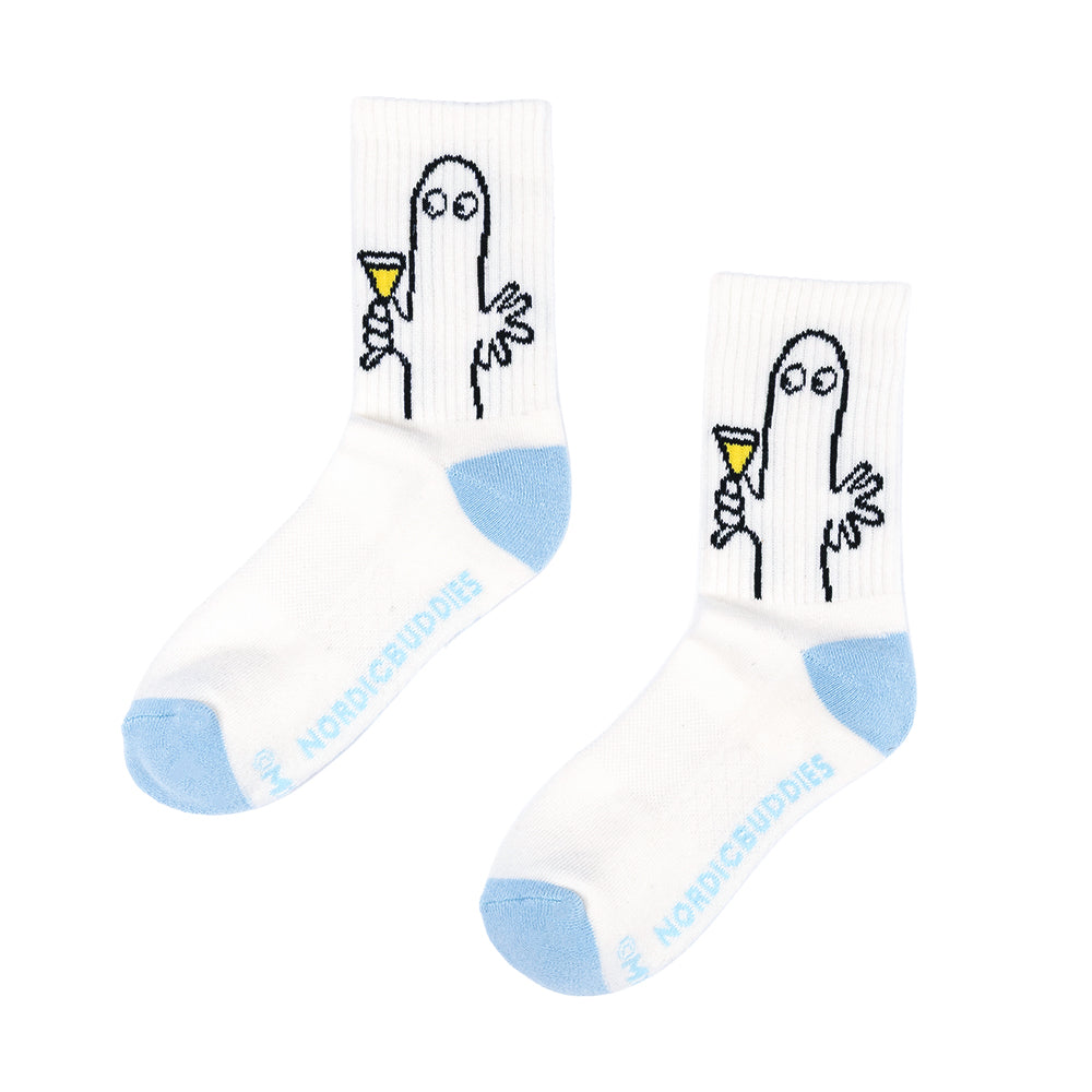 Hattifatterners Cocktail Active Socks 36-42 White - The Official Moomin Shop