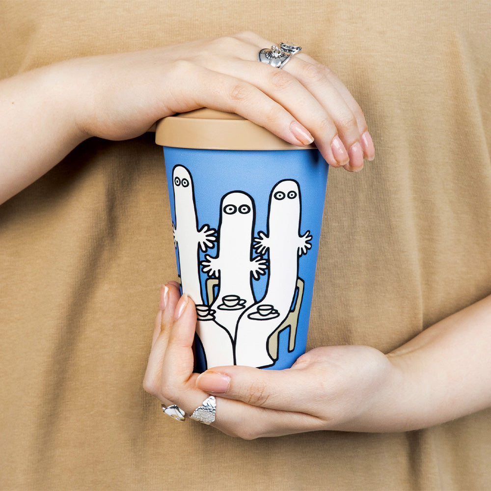 Hattifatteners Take-Away Mug Blue - The Official Moomin Shop