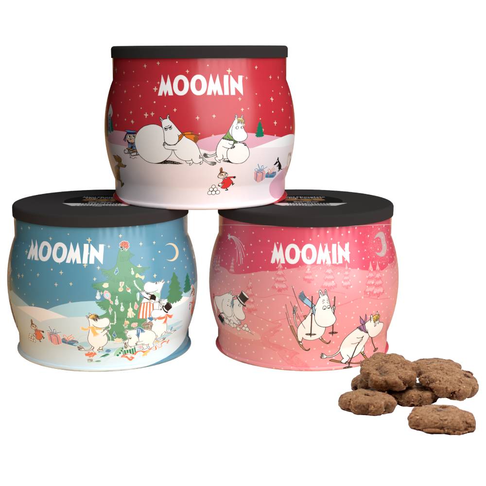 Moomin Winter Chocolate Chip Cookie Tin 200g - The Official Moomin Shop
