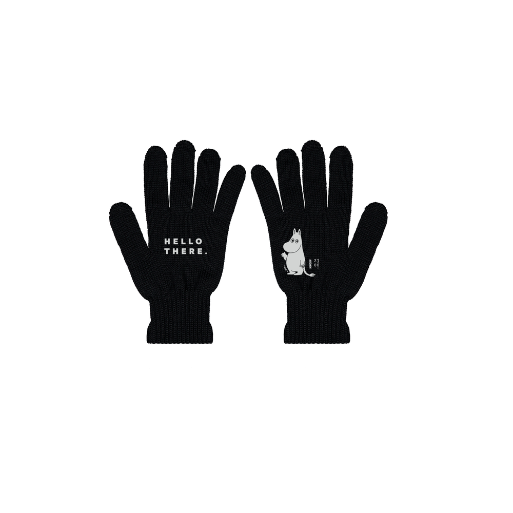 Moomintroll Hello Gloves Black - The Official Moomin Shop