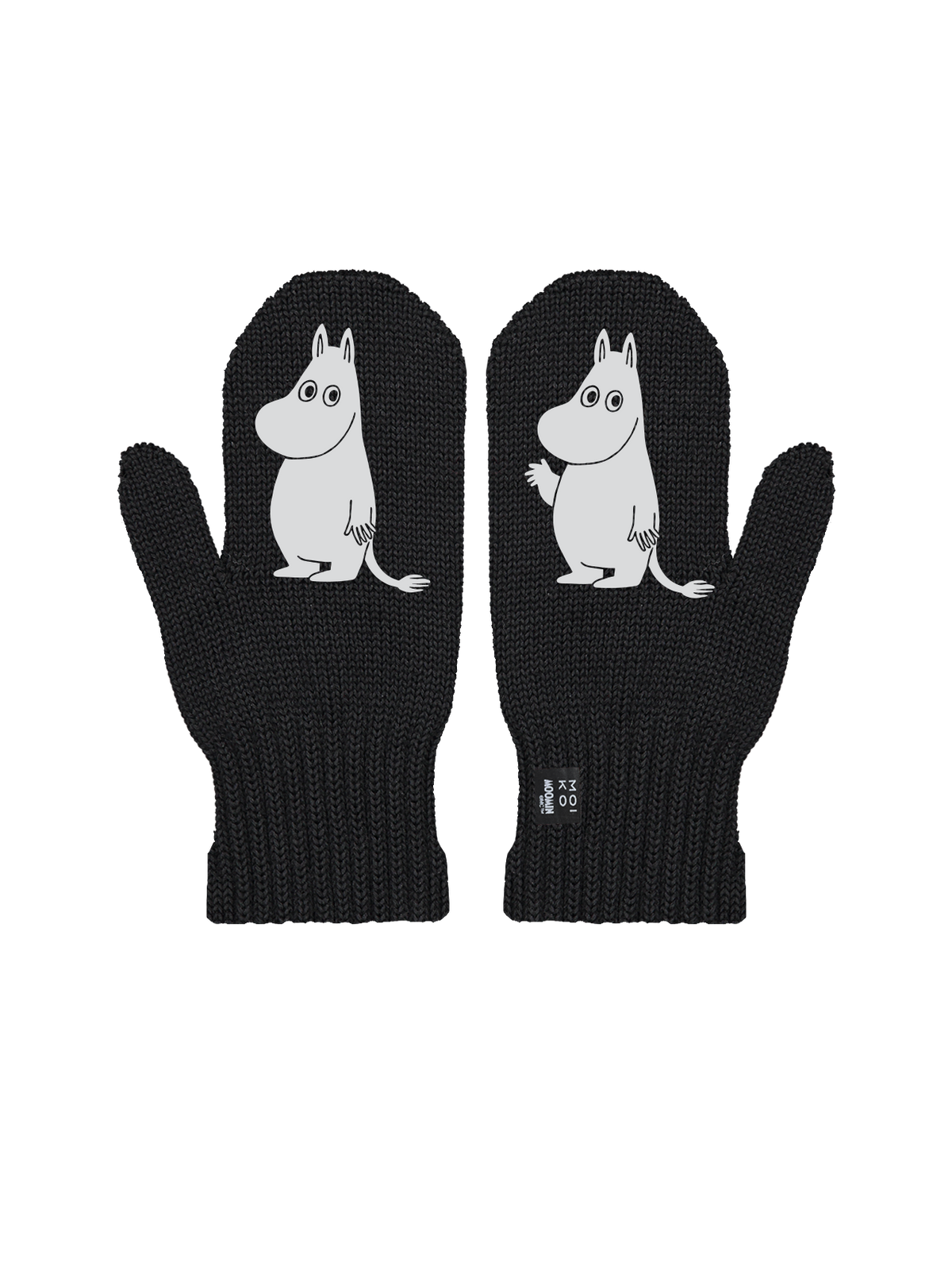 Moomintroll Hello Merino Mittens & Beanie Black Bundle