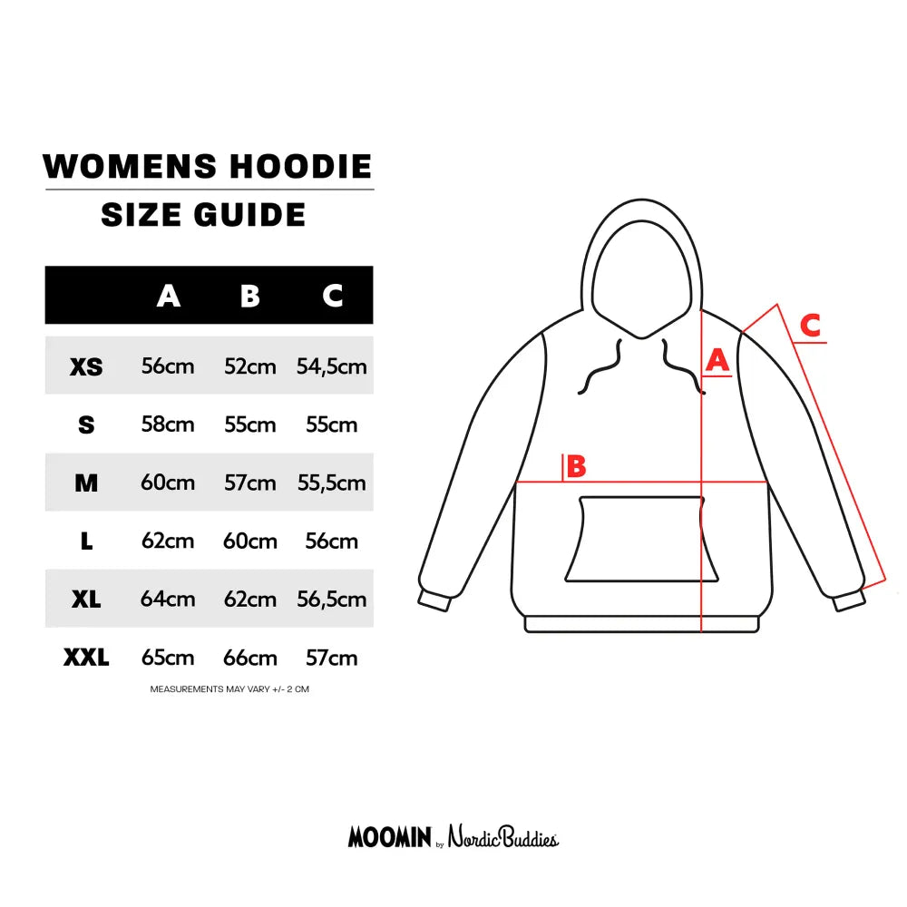 Moomins Love Hoodie Ladies Black - The Official Moomin Shop