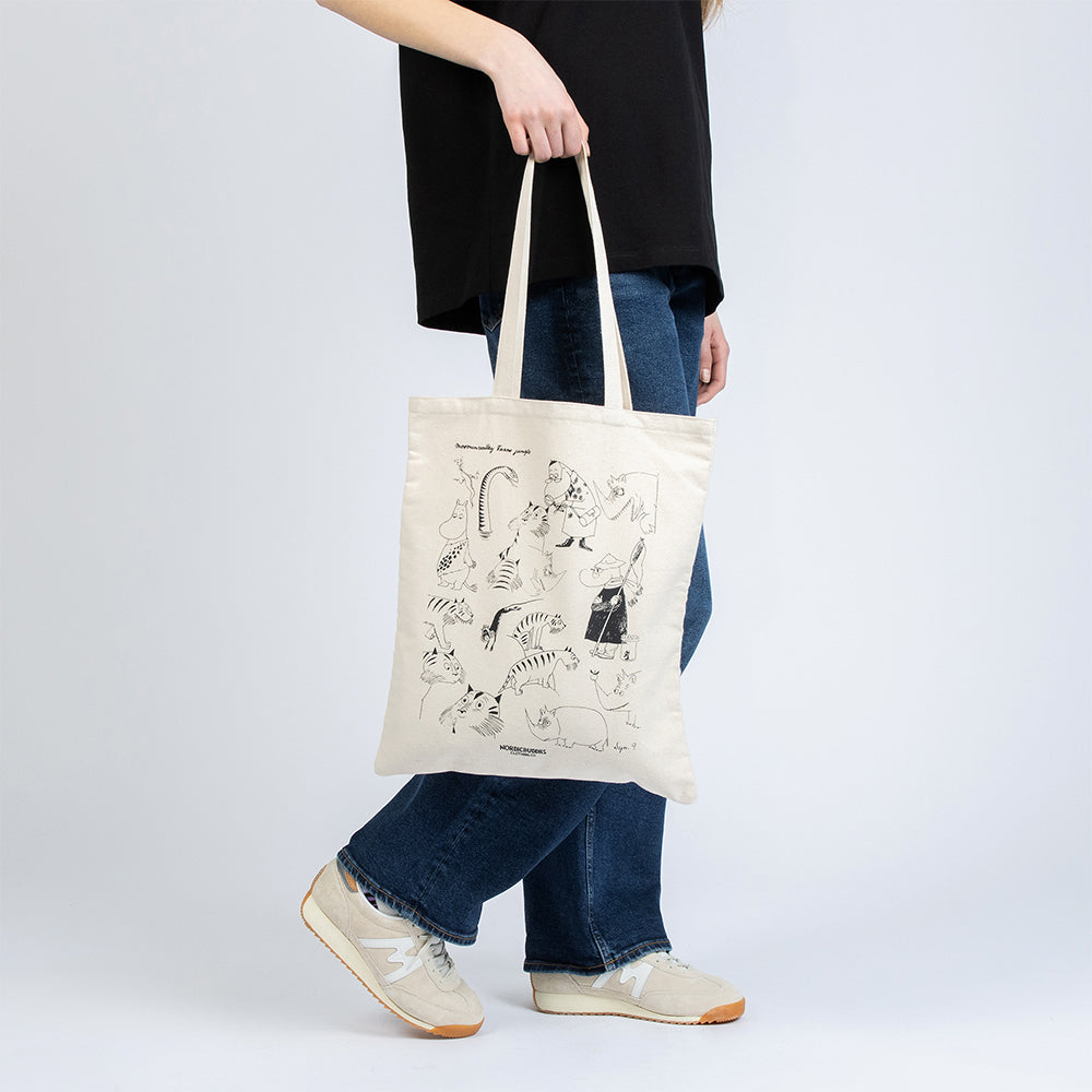 Moomin 80 Tote Bag White - Nordicbuddies