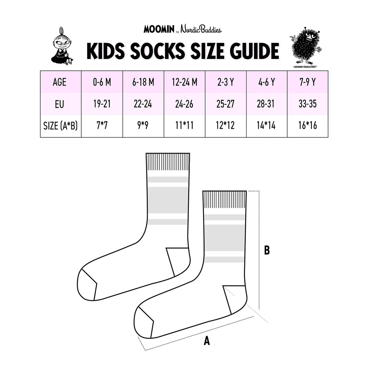 Stinky Fluffy Kids Socks Grey - The Official Moomin Shop