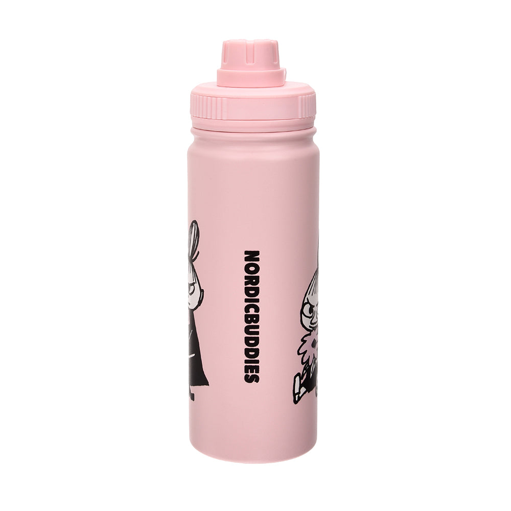 Little My's Flower Thermal Everyday Bottle 550ml Lightpink - The Official Moomin Shop