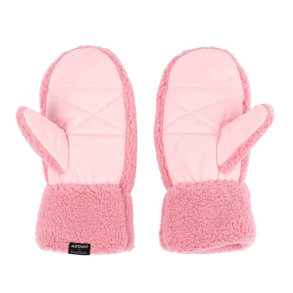 Little My Fleece Mittens Adults Pink - The Official Moomin Shop