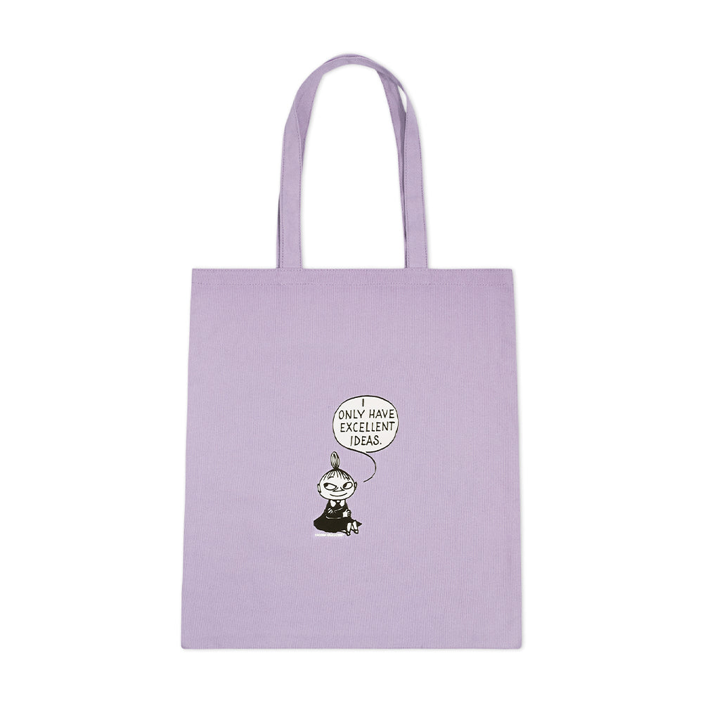 Little My Excellent Ideas Organic Tote Bag Lilac - The Official Moomin Shop