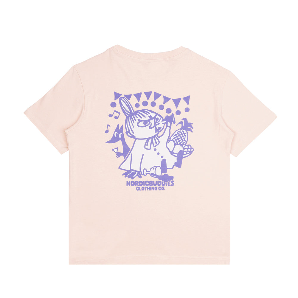Little My&#39;s Party T-shirt Pink - The Official Moomin Shop