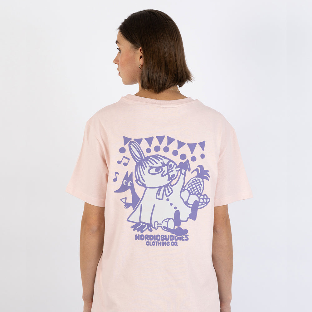 Little My&#39;s Party T-shirt Pink - The Official Moomin Shop