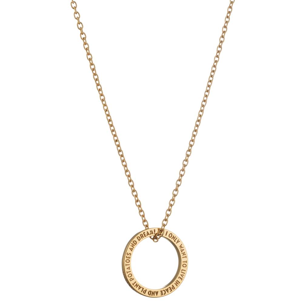 Moomintroll Quote Necklaces Gold - The Official Moomin Shop