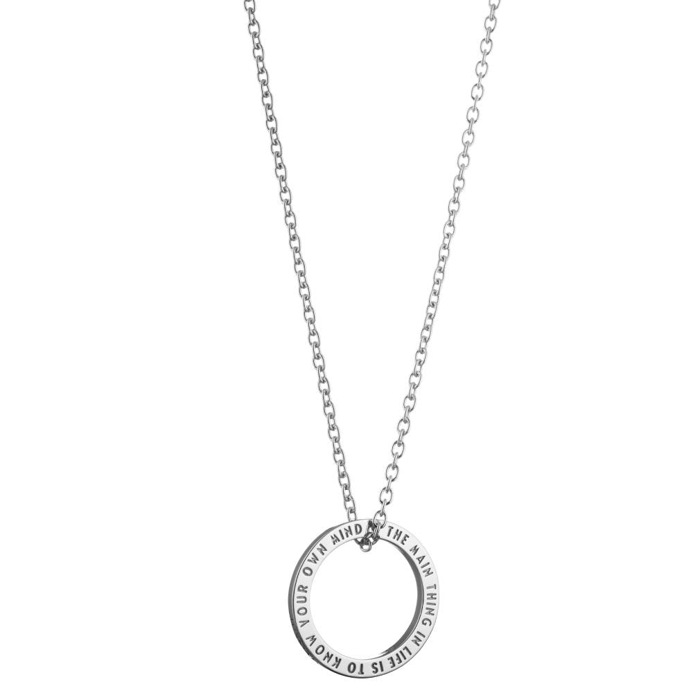 Snufkin Quote Necklaces Silver - The Official Moomin Shop