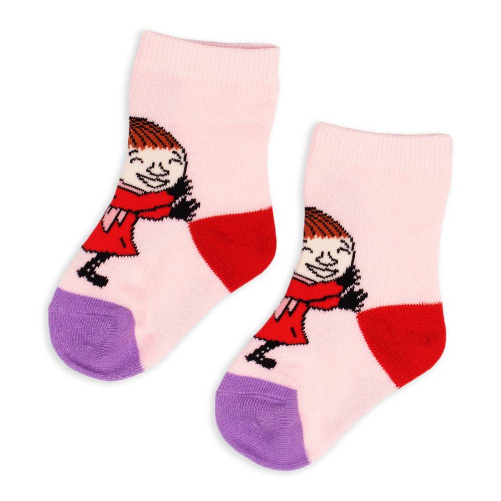 Moomin Little My Baby Socks Pink - Nordicbuddies - The Official Moomin Shop