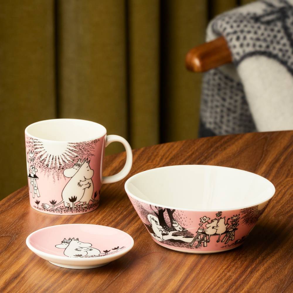 Moomin Love Mug &amp; Mini Plate &amp; Bowl - Moomin Arabia - The Official Moomin Shop