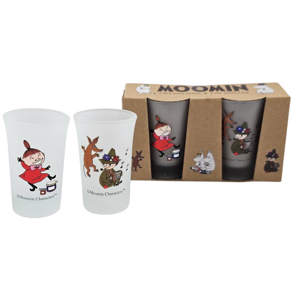 Little My & Snufkin & Sniff Mini Tumbler 5cl 2-set - The Official Moomin Shop