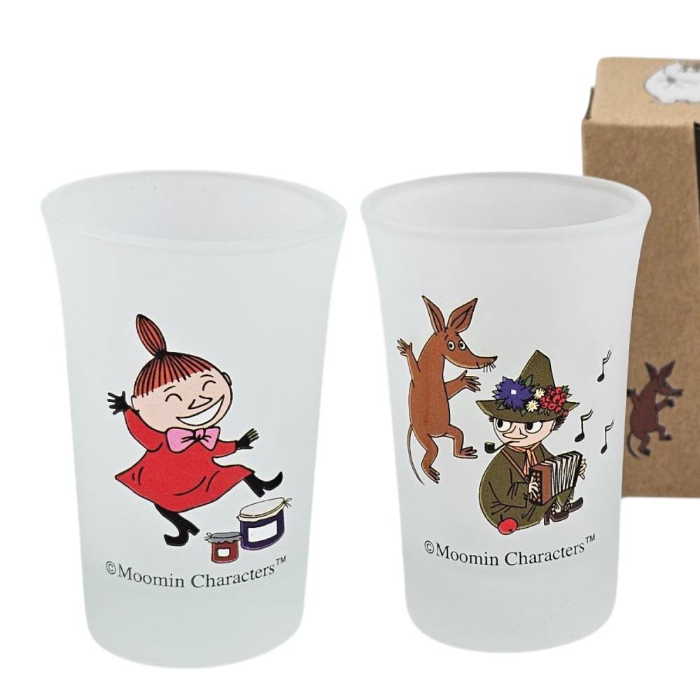 Little My & Snufkin & Sniff Mini Tumbler 5cl 2-set - The Official Moomin Shop
