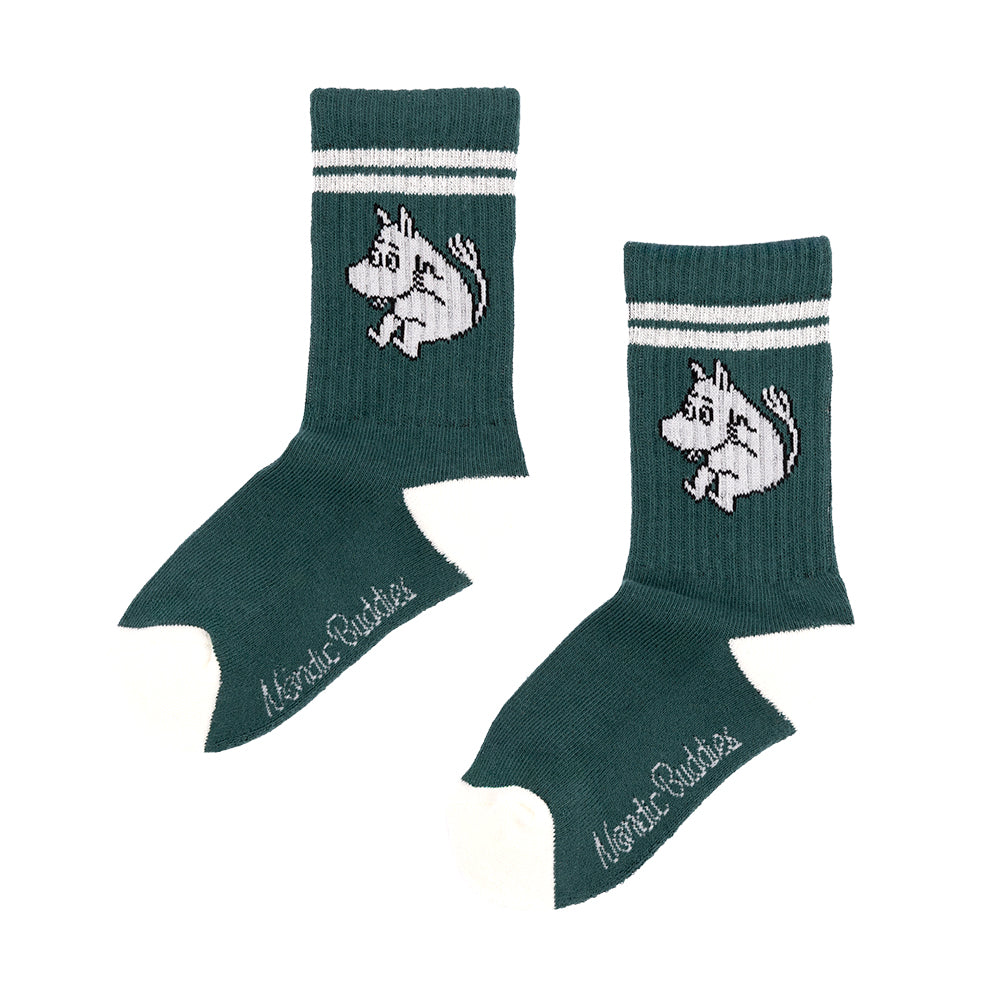 Moomintroll Kids Retro Socks Green - The Official Moomin Shop