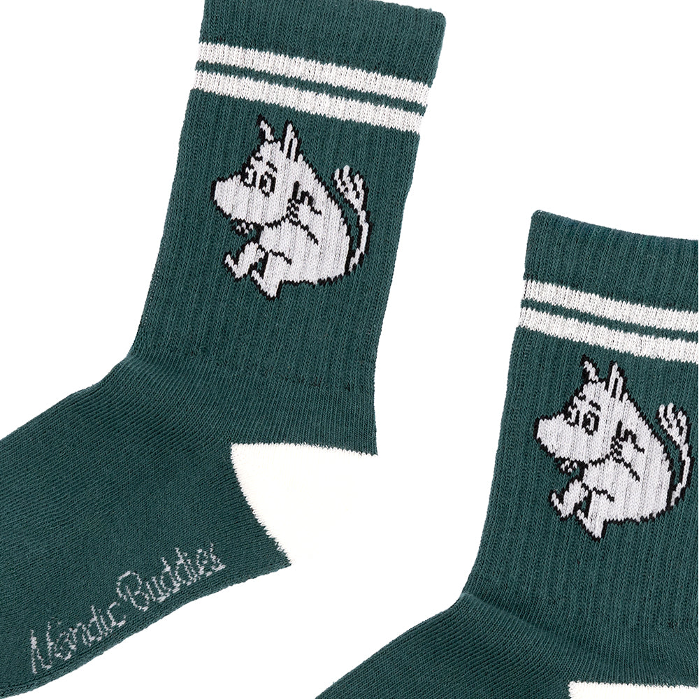 Moomintroll Kids Retro Socks Green - The Official Moomin Shop