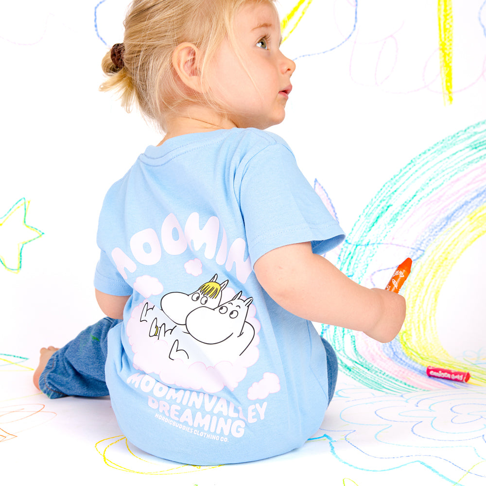 Moomin Cloud Kids T-Shirt Light Blue - The Official Moomin Shop