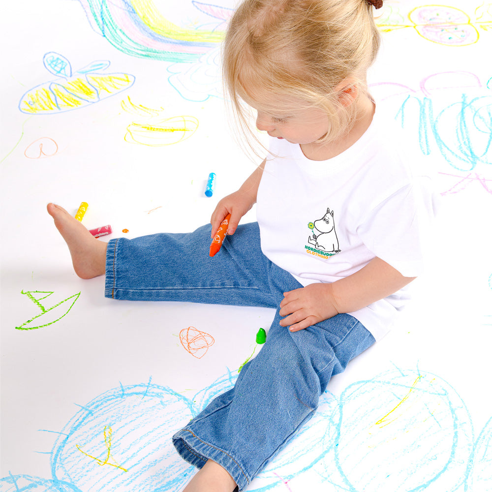 Moomintroll Flowers Kids T-Shirt White