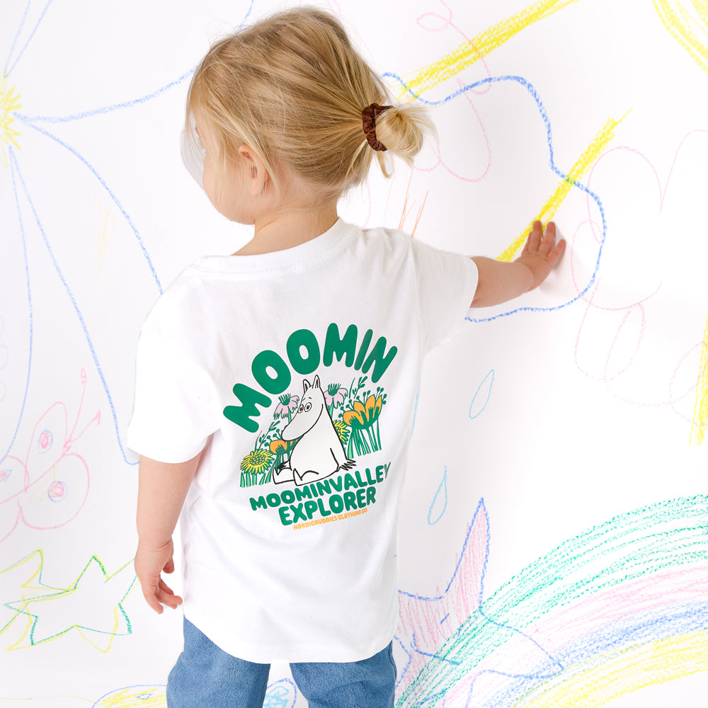 Moomintroll Flowers Kids T-Shirt White