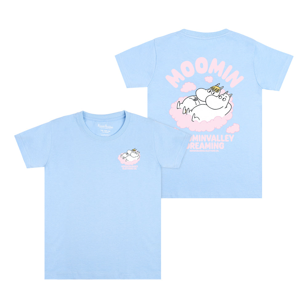 Moomintroll & Snorkmaiden Kids T-Shirt Light Blue - The Official Moomin Shop