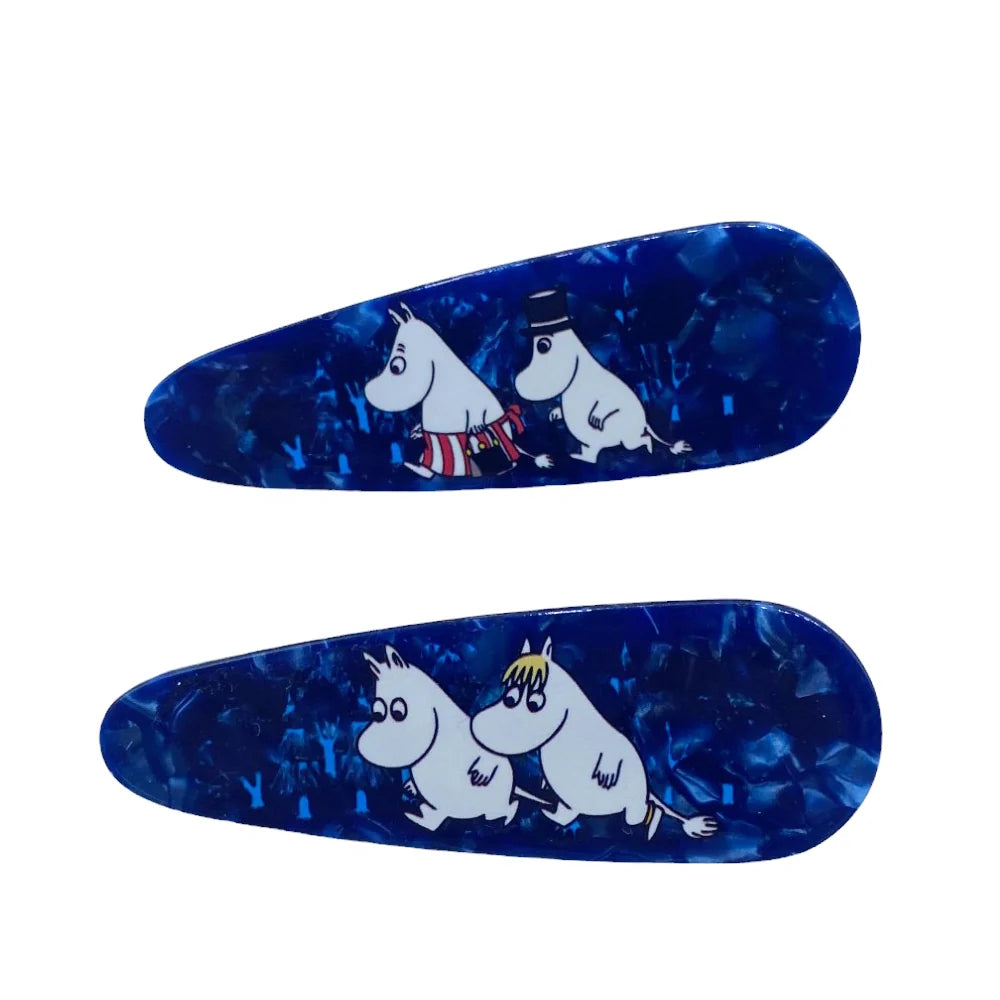 Moomin Forest Hair Clips 2set Blue - The Official Moomin Shop