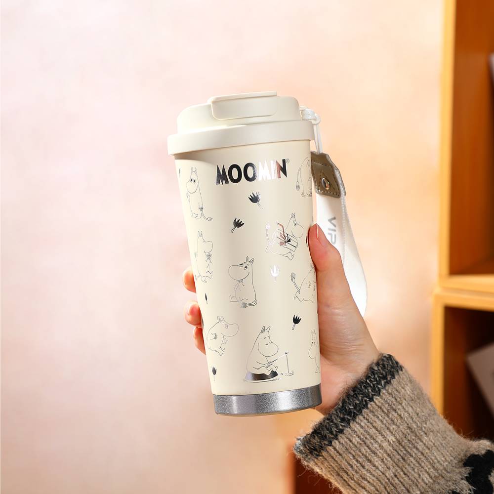 Moomintroll Vacuum Cup White 580ml - The Official Moomin Shop
