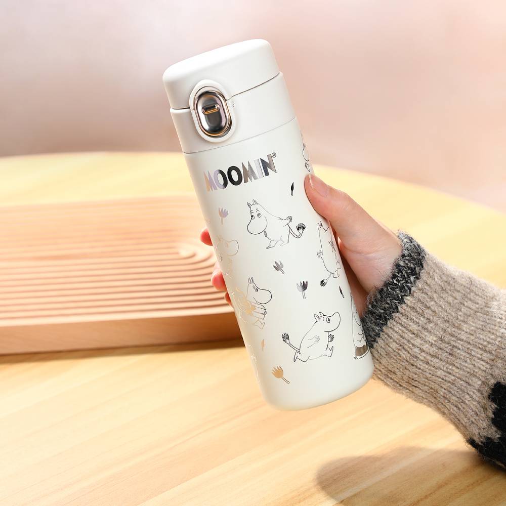 Moomintroll Vacuum Cup White 420ml - The Official Moomin Shop