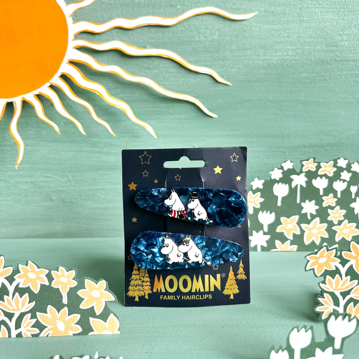 Moomin Forest Hair Clips 2set Blue - The Official Moomin Shop