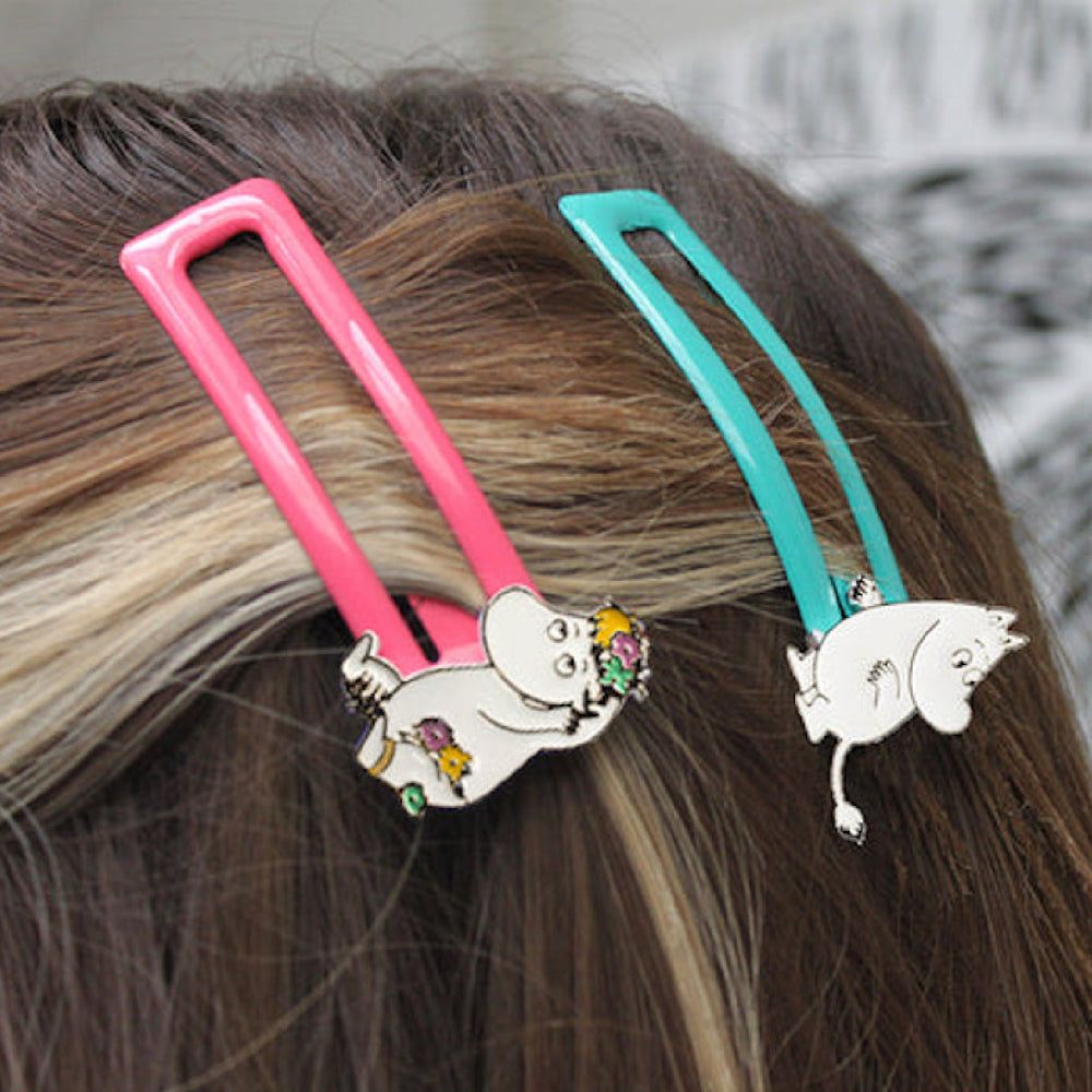 Enamel Hairclips Moomintroll And Snorkmaiden - House of Disaster - The Official Moomin Shop