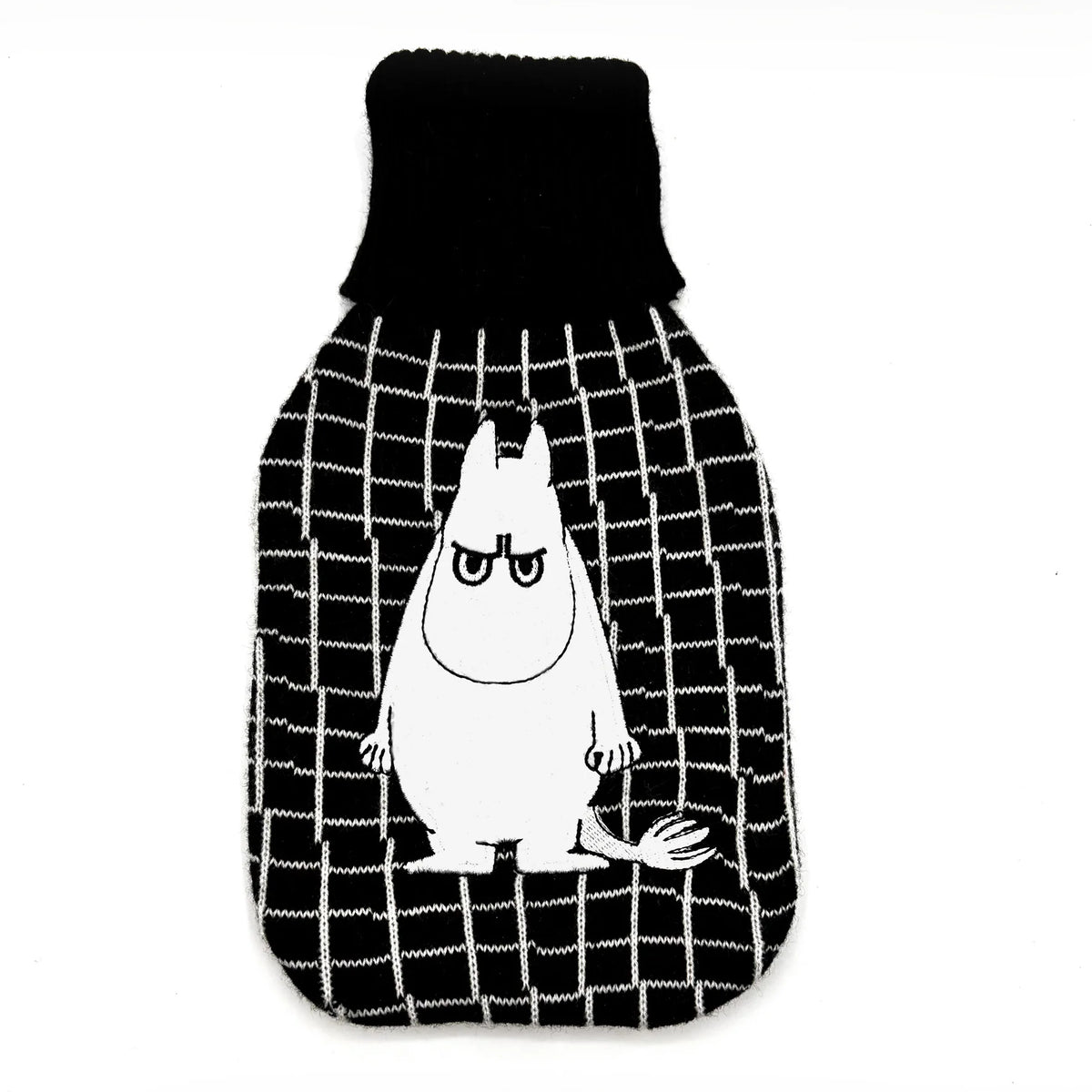 Moomintroll Angry Hot Water Bottle B&W 300ml - The Official Moomin Shop