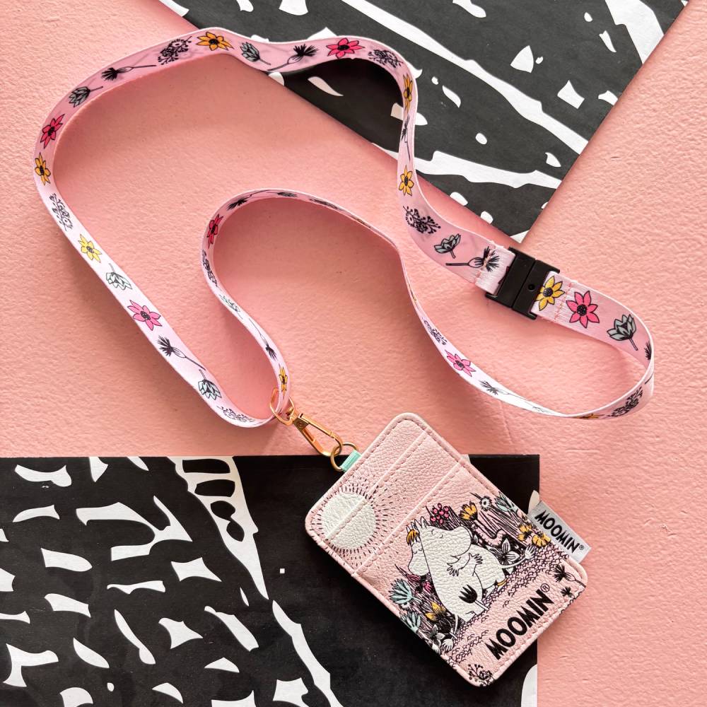 Moomin Love Lanyard Card Holder Pink - The Official Moomin Shop