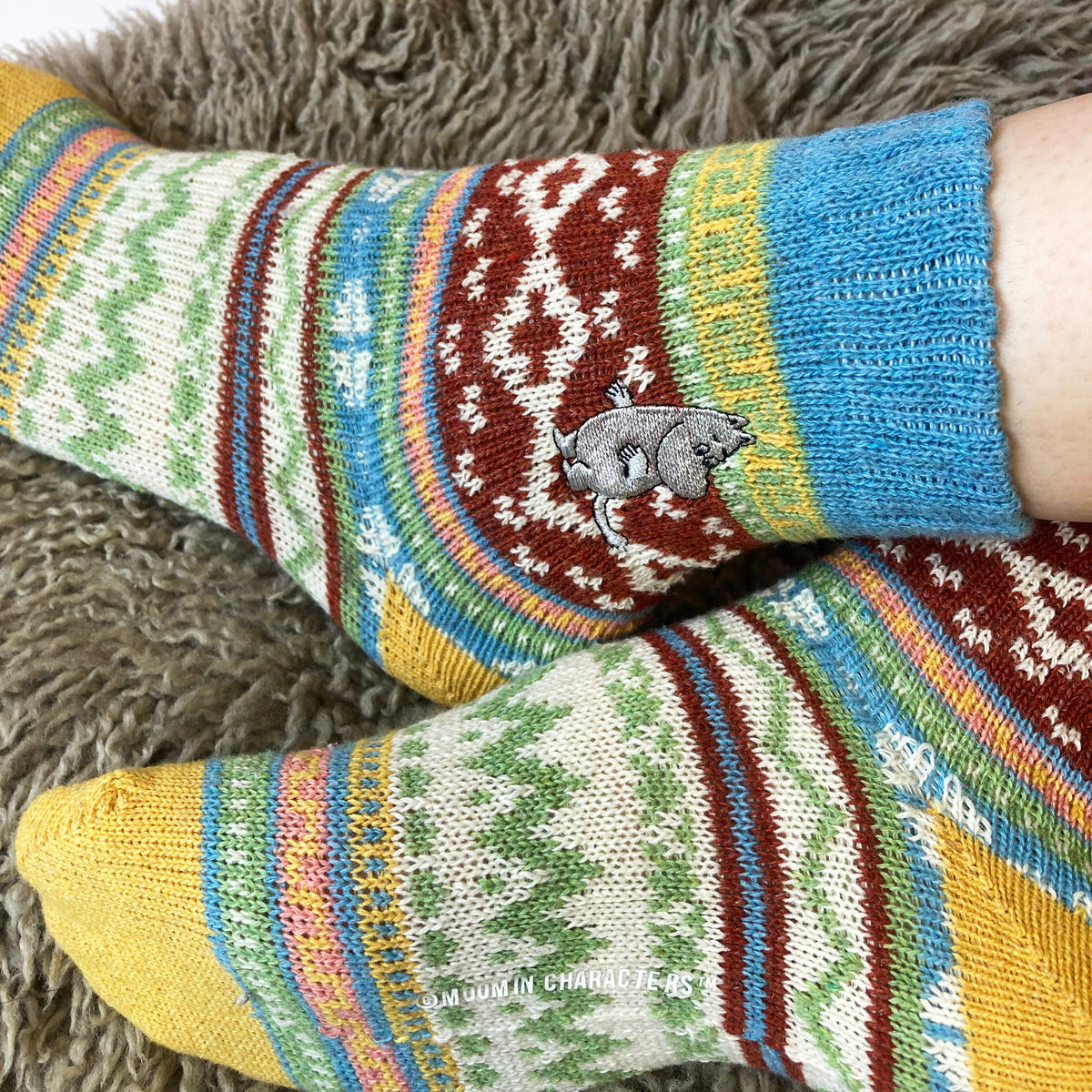 Moomintroll Socks 36-40 Blue - The Official Moomin Shop