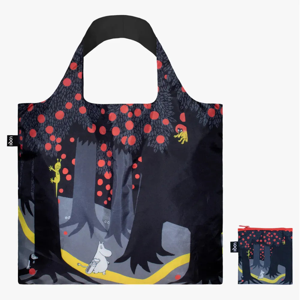 Moomin Forest Recycled Tote Bag Black - The Official Moomin Shop