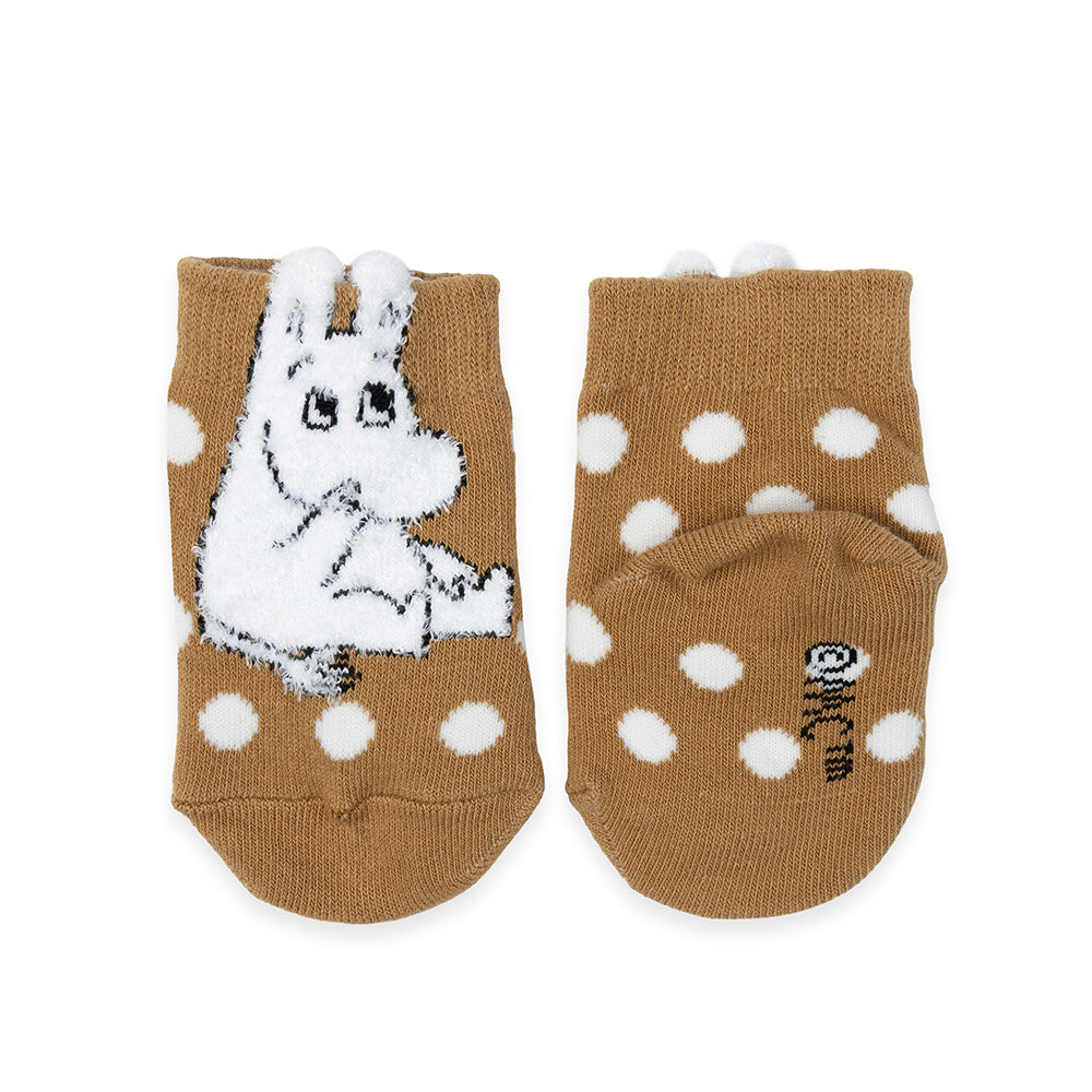 Moomintroll Fluffy Kids Socks Brown - The Official Moomin Shop