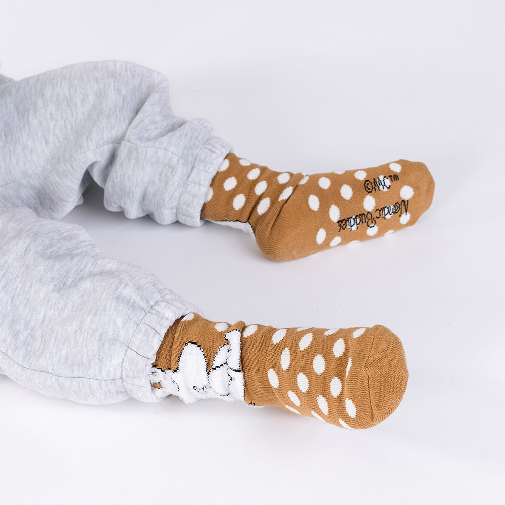 Moomintroll Fluffy Kids Socks 28-31 Brown - The Official Moomin Shop