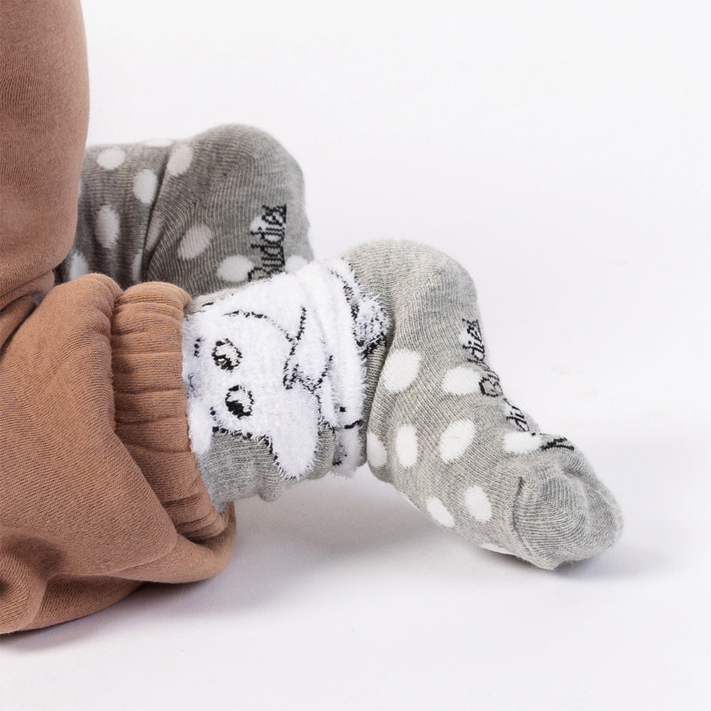 Moomintroll Fluffy Baby Socks Gray - The Official Moomin Shop