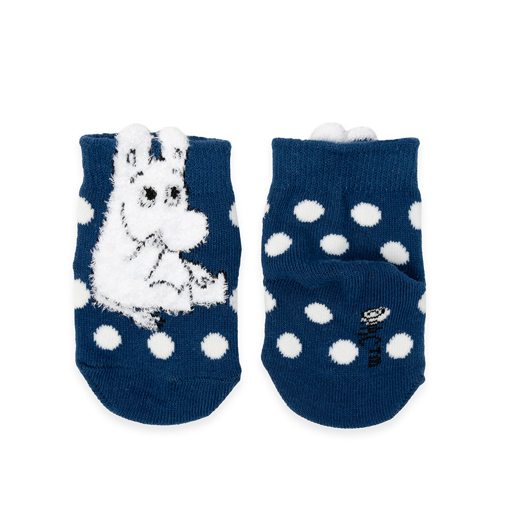 Moomintroll Fluffy Baby Socks Blue - The Official Moomin Shop