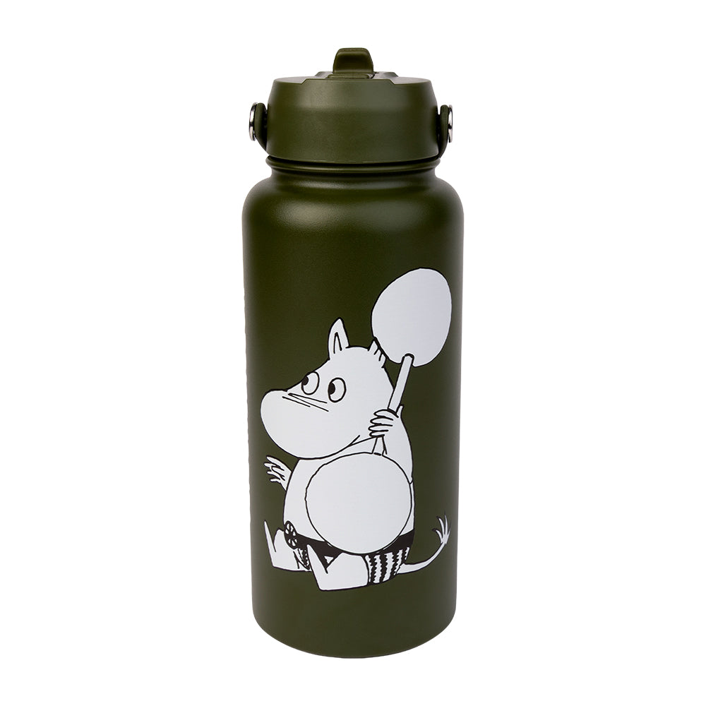 Moomintroll Lighting Weights Thermal Bottle Green 1L - The Official Moomin Shop