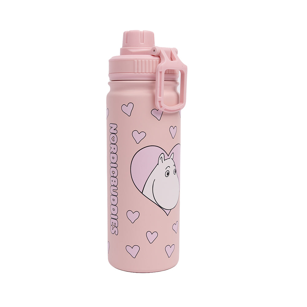Moomins Love Thermal Bottle 550ml Pink - The Official Moomin Shop