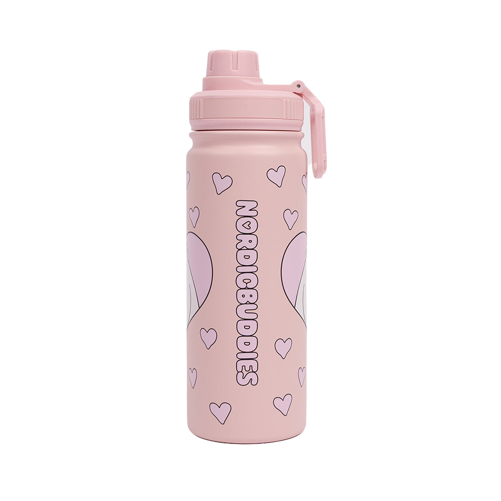 Moomins Love Thermal Bottle 550ml Pink - The Official Moomin Shop