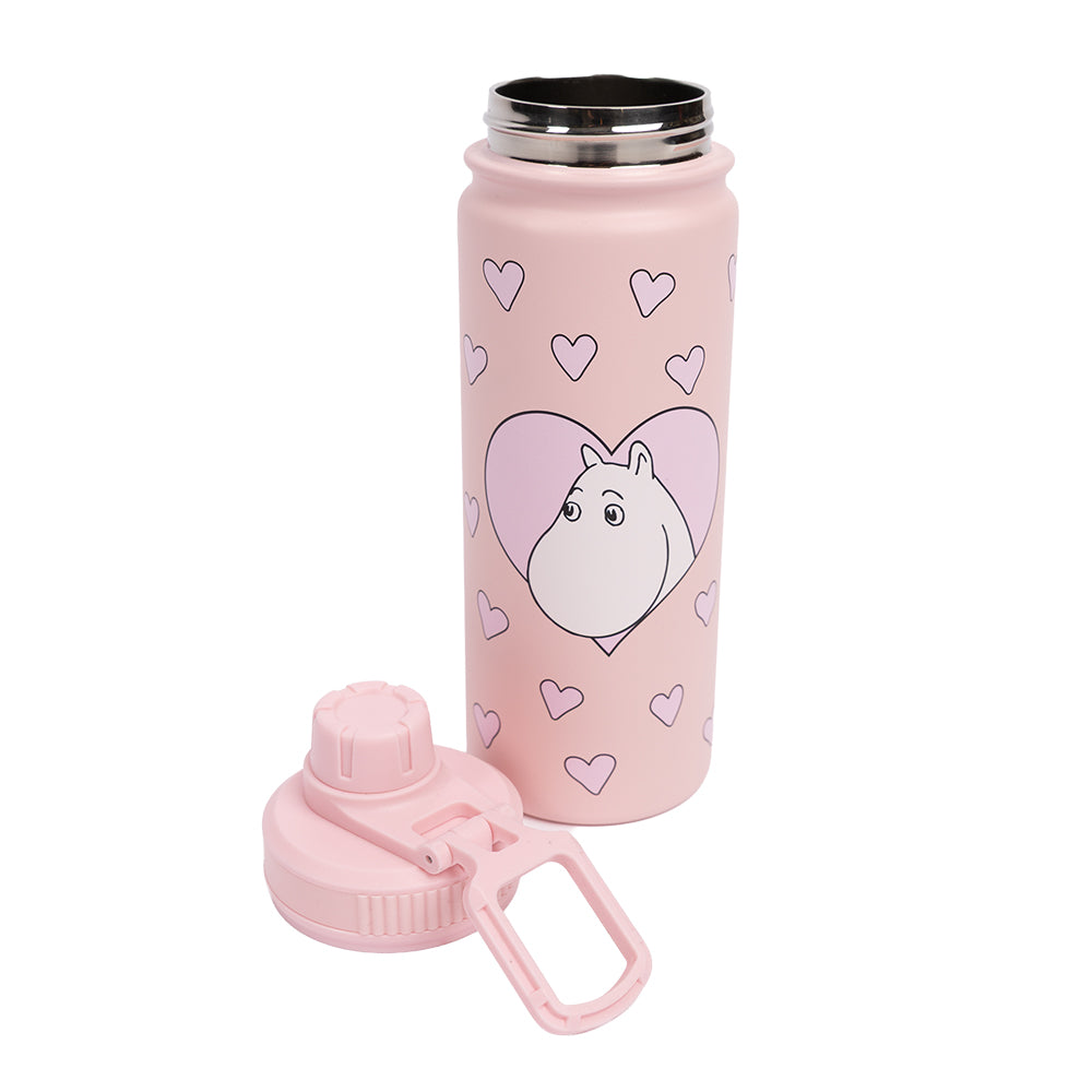 Moomins Love Thermal Bottle 550ml Pink - The Official Moomin Shop