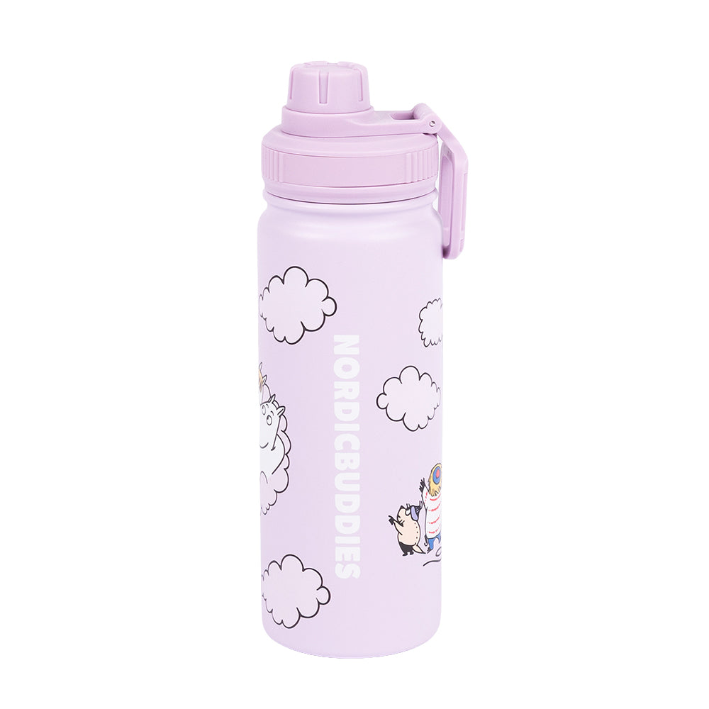 Moomin Cloud Thermal Bottle 550ml Lavender - The Official Moomin Shop