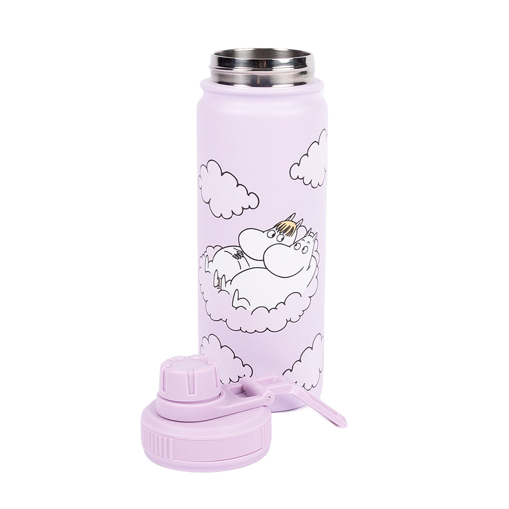 Moomin Cloud Thermal Bottle 550ml Lavender - The Official Moomin Shop