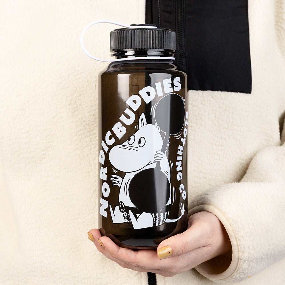 Moomintroll Exercising Everyday Water Bottle Black - The Official Moomin Shop